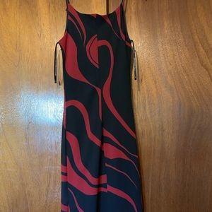 Black and Red spaghetti strap dress